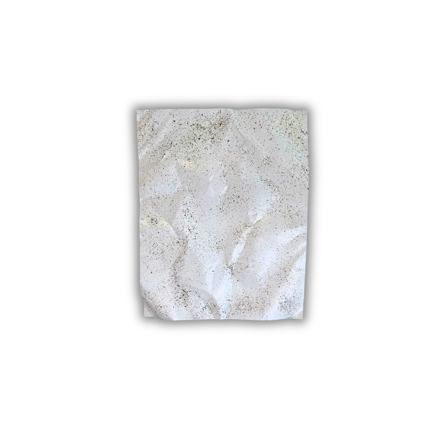 Ballader – Granite No. 02. Håndlavet vægværk i aluminium med en lys steninspireret overflade, fine mørke detaljer og organiske folder. Værket måler 50 × 40 cm og kan hænges både lodret og vandret.