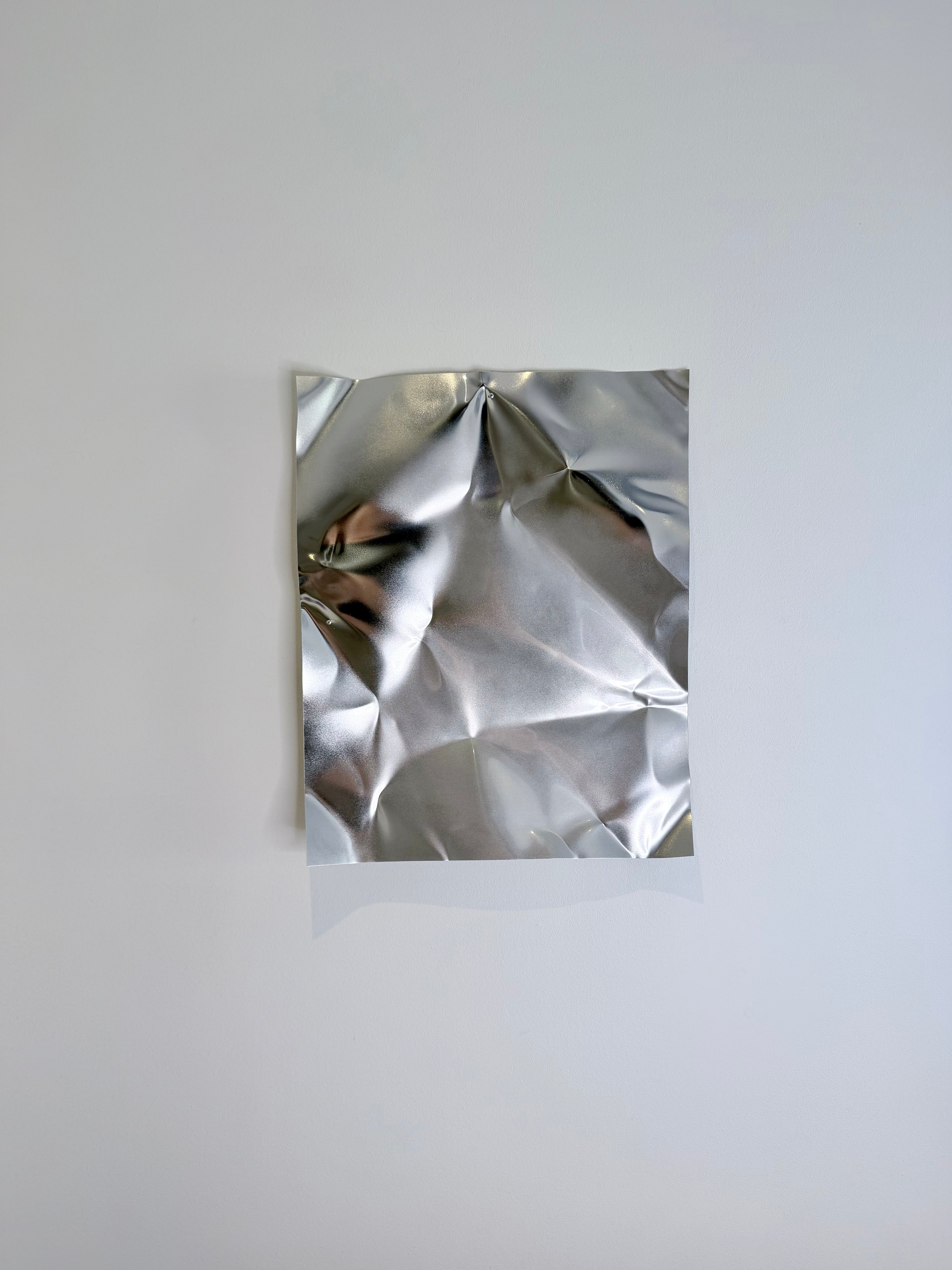 Blank Mist – håndlavet aluminiumsværk med spejlblank overflade og skulpturelle former. Moderne vægkunst i aluminium med levende refleksioner og eksklusivt udtryk.