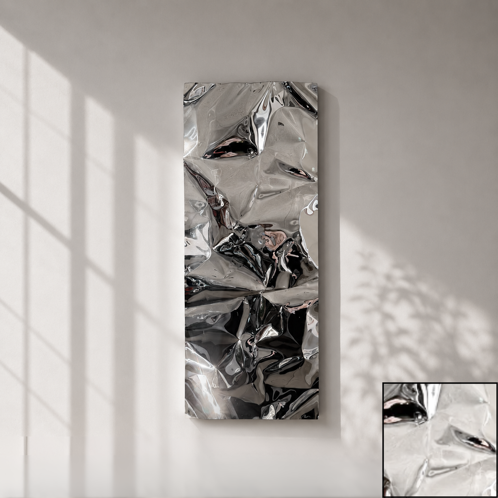 Eksklusiv aluminium vægkunst formet i hånden. Ballader skaber levende refleksioner og moderne og stilren elegance i hjemmet.