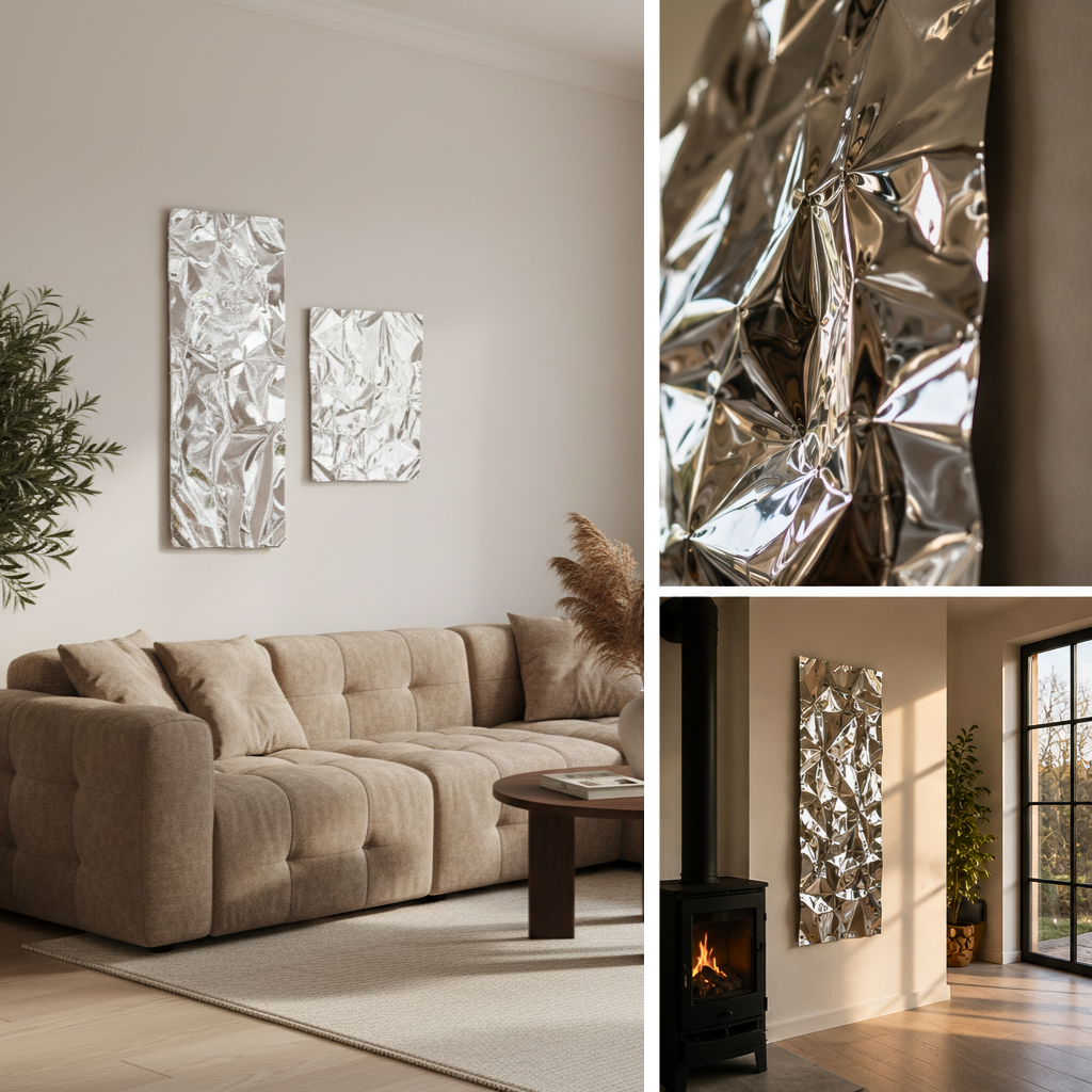 Moderne metalvægkunst i aluminium til elegante og nordiske interiører
