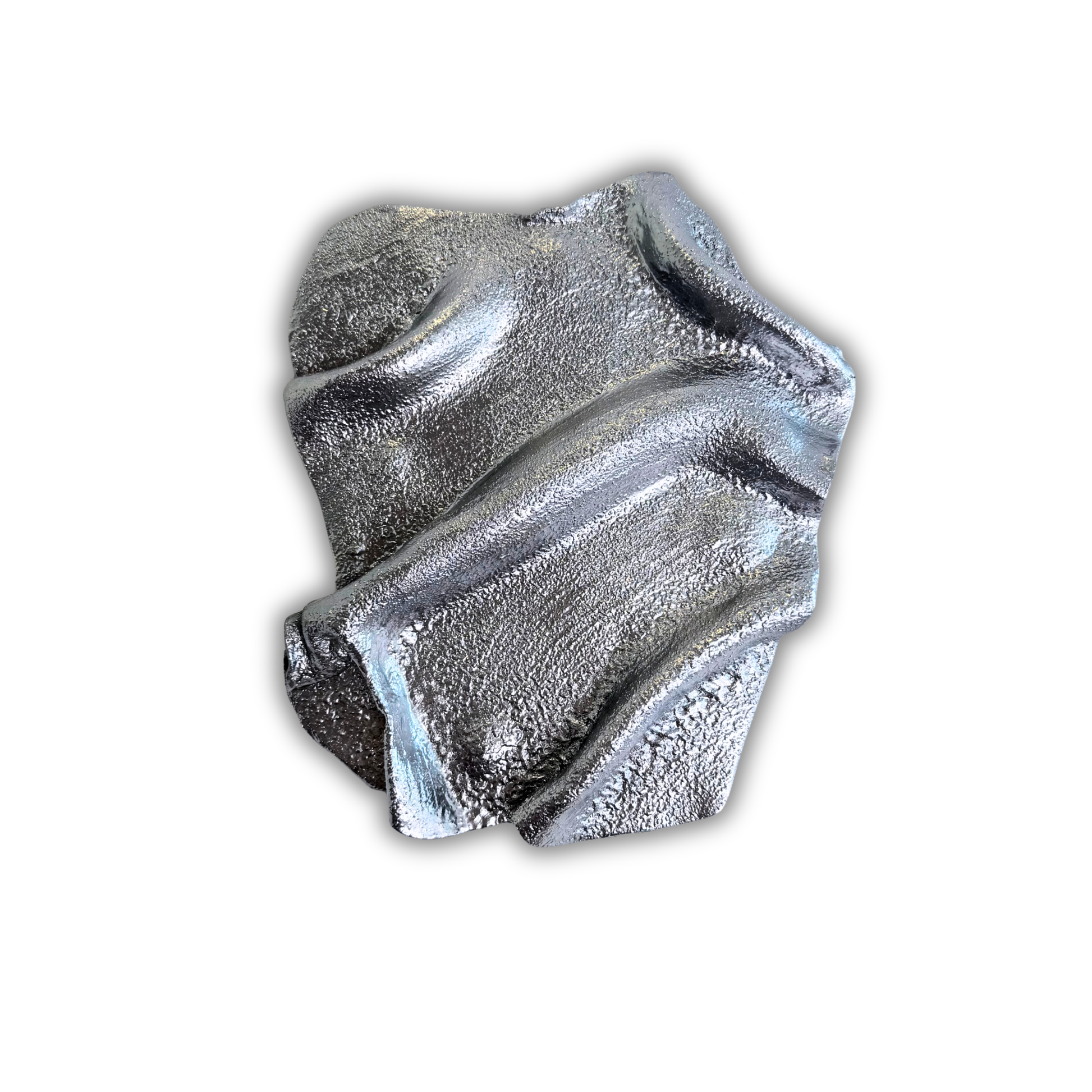 Nærbillede af teksturen og de håndformede detaljer på Swell – Crest No. 01.