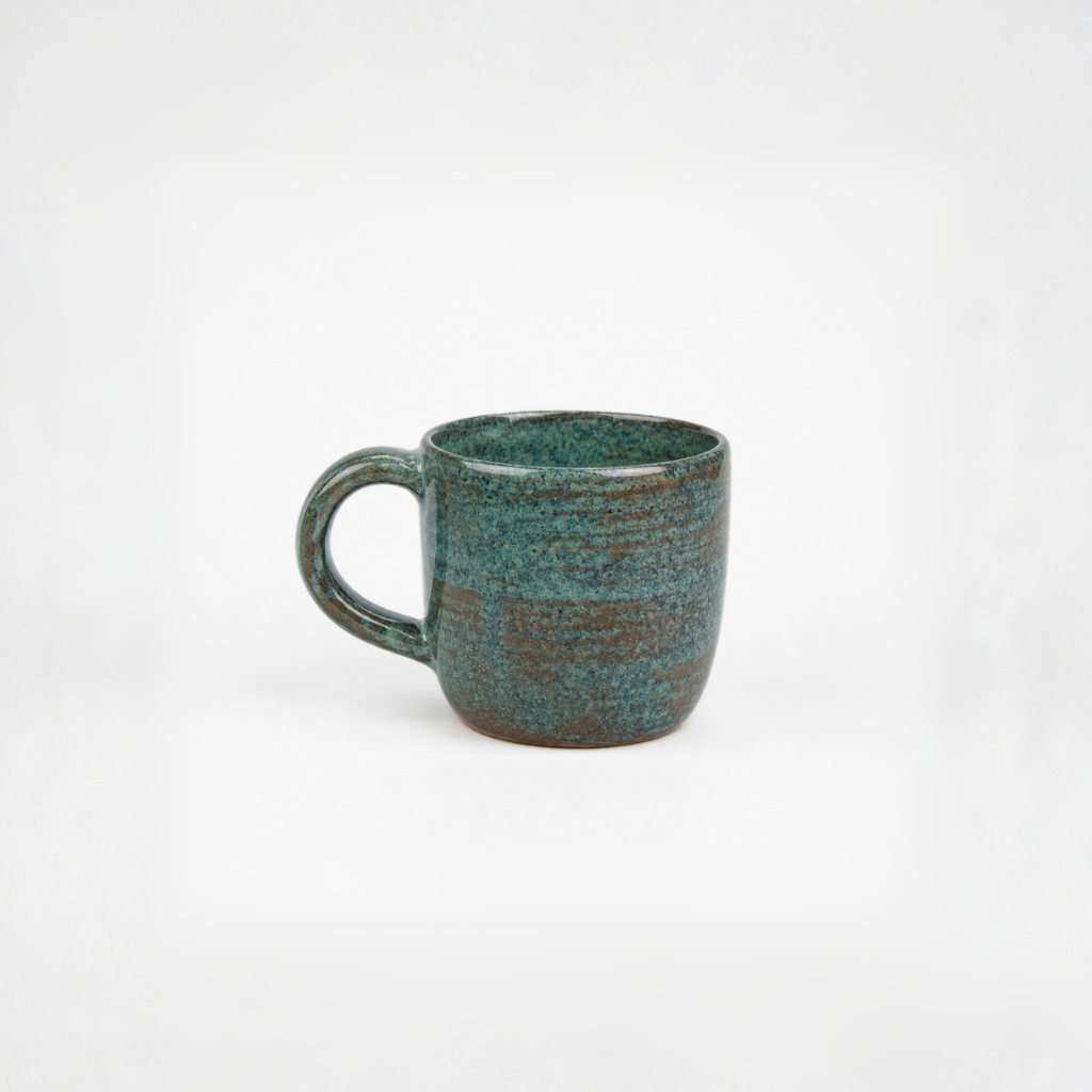 ceramic-mug-green-brown-retrodesign